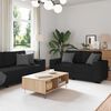 vidaXL 3 Piece Sofa Set with Cushions&nbsp;Black Fabric