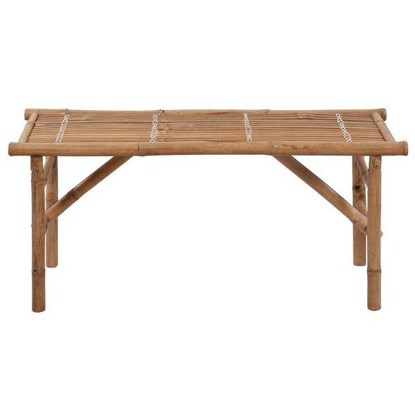 vidaXL Folding Garden Bench with Cushion 118 cm Bamboo