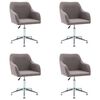 vidaXL Swivel Dining Chairs 4 pcs Taupe Fabric