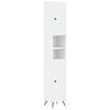 vidaXL Bathroom Cabinet with Open Shelf BREDA White 30 x 31 x 190 cm