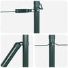 vidaXL Fence Posts Manual 13 pcs Green Ø32mm 80 cm Galvanised steel