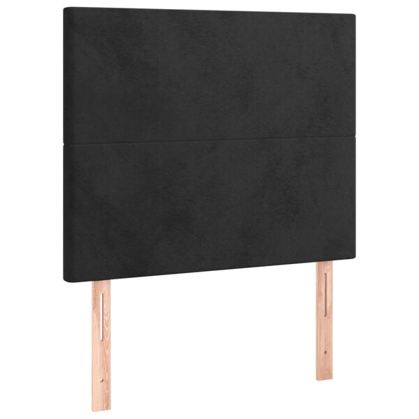 vidaXL Headboard Black 100x5x118/128 cm Velvet