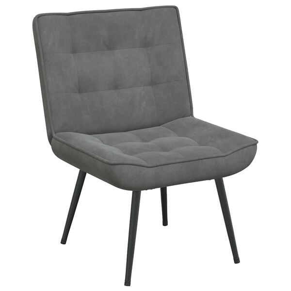 vidaXL Relaxing Chair Dark Grey 64x74x84 cm Velvet