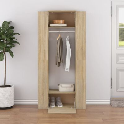 vidaXL Hallway Cabinets 2 pcs Sonoma Oak Engineered Wood