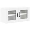 vidaXL Wall Glass Cabinet LUCCA White 80 x 31 x 40 cm Engineered Wood