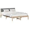 vidaXL Bed frame Brown and dark grey 150 x 200 cm Solid pine wood