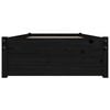 vidaXL Bed Frame without Mattress with Drawers Black Single