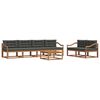vidaXL Outdoor Sofa Set 7 pcs Natural and Anthracite