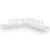 vidaXL 7 Piece Garden Lounge Set Solid Pinewood White