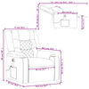 vidaXL Electric Massage Recliner Chair Light Grey Fabric
