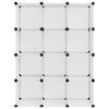 vidaXL Storage Cube Organiser with 12 Cubes Transparent PP