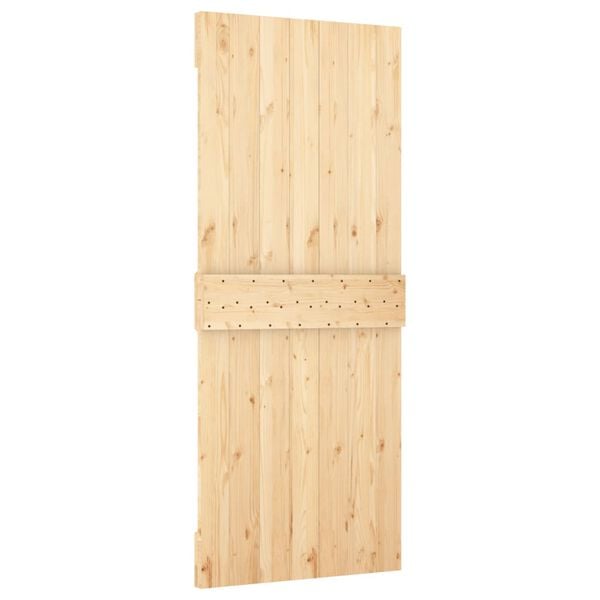 vidaXL Sliding Door with Hardware Set 90x210 cm Solid Wood Pine