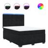 vidaXL Box Spring Bed with Mattress Black Double Velvet