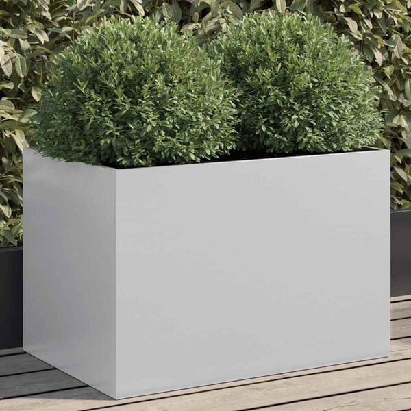 vidaXL Planter Silver 62x40x39 cm Galvanised Steel