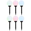 vidaXL Outdoor Solar Lamps 6 pcs LED Spherical 20 cm RGB