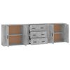 vidaXL Sideboards 3 pcs Concrete Grey Engineered Wood