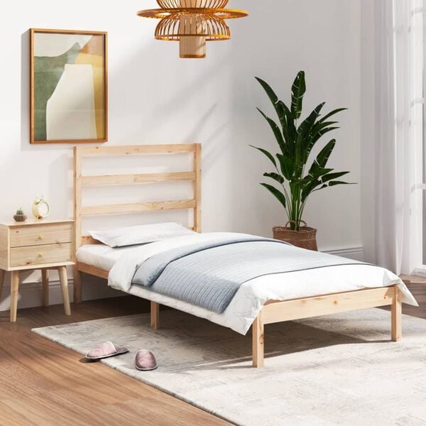 vidaXL Bed Frame without Mattress 90x190 cm Single Solid Wood