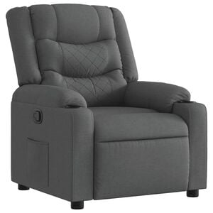 vidaXL Recliner Chair Dark Grey Fabric