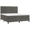vidaXL Box Spring Bed with Mattress Dark Grey 153x203 cm Queen Size Velvet