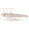vidaXL Bed Frame without Mattress White Solid Wood Pine King Size