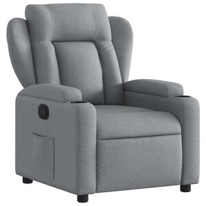 vidaXL Recliner Chair Light Grey Fabric