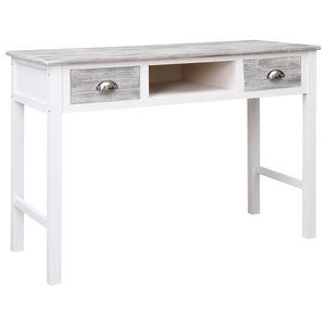 vidaXL Desk | Grey | Paulownia wood | Medium | Desk | Rectangular | Vintage