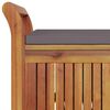vidaXL Garden Storage Bench with Cushion 126 cm Solid Wood Acacia