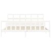 vidaXL Bed Frame without Mattress White Super King Size Solid Wood Pine