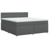 vidaXL Box Spring Bed with Mattress Dark Grey 137 x 190 cm Fabric