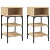 vidaXL Bedside Tables 2 pcs Sonoma Oak 35x34.5x70 cm Engineered Wood