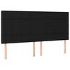 vidaXL Headboard Black 200x5x118/128 cm Fabric