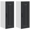vidaXL Dishwasher Panel Kalmar 2 pcs Black 30 x 31 x 80 cm