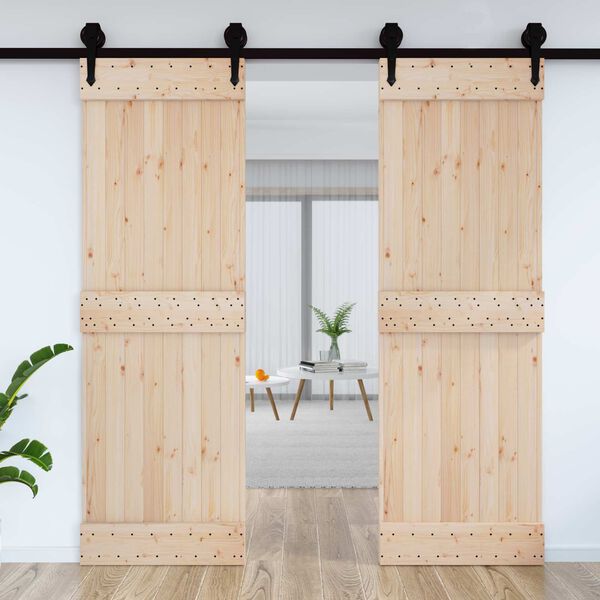 vidaXL Door NARVIK Natural 70 x 210 cm Solid Pine Wood