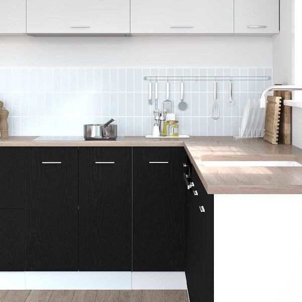vidaXL Hanging Cabinet Black Oak 75.5 x 75.5 x 80.5 cm Engineered Wood