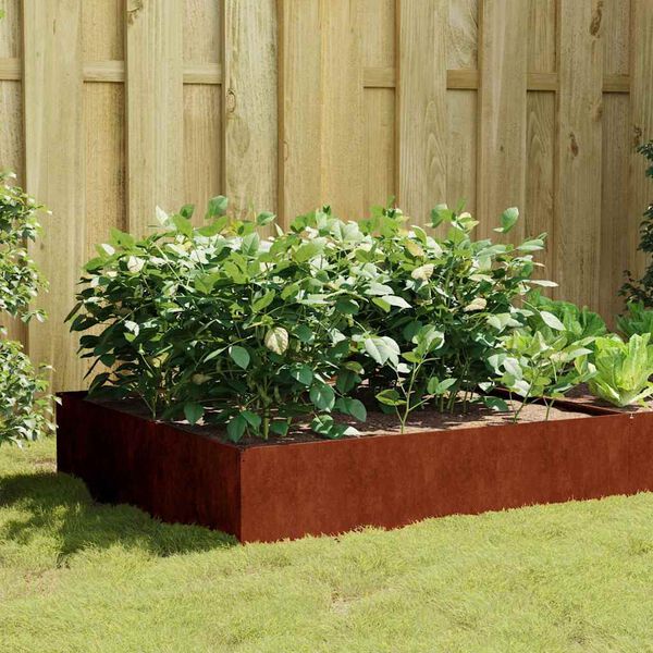 vidaXL Garden Raised Bed 100x100x41 cm Corten Steel