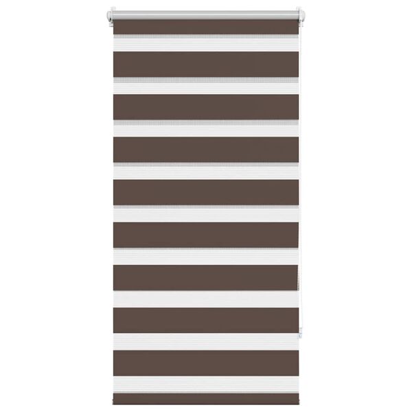 vidaXL Zebra blind 60.9x120 cm Fabric Width 56.7 cm coffee