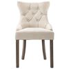 vidaXL Dining Chairs 2 pcs Beige Fabric