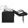 vidaXL Shampoo Chair Manual Black and White 63 x 141 x 92 cm PVC