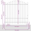 vidaXL Garden Fence Woerden with Spear Top Steel 170x175 cm Black