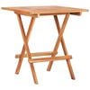 vidaXL Bistro Table | Natural Teak | Solid teak wood | 60x60x65 cm | Foldable