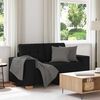 vidaXL Loveseat Sofa Black 160x77x82 cm Fabric