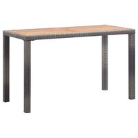 vidaXL Garden Table Anthracite and Brown 123x60x74 cm Solid Acacia Wood