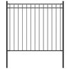 vidaXL Garden Fence ASSEN Steel 1.7x0.8 m Black