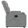vidaXL Electric Stand up Massage Recliner Chair Light Grey Fabric
