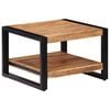 vidaXL Coffee Table | Brown | Solid Acacia wood | 60x60x40 cm | Industrial