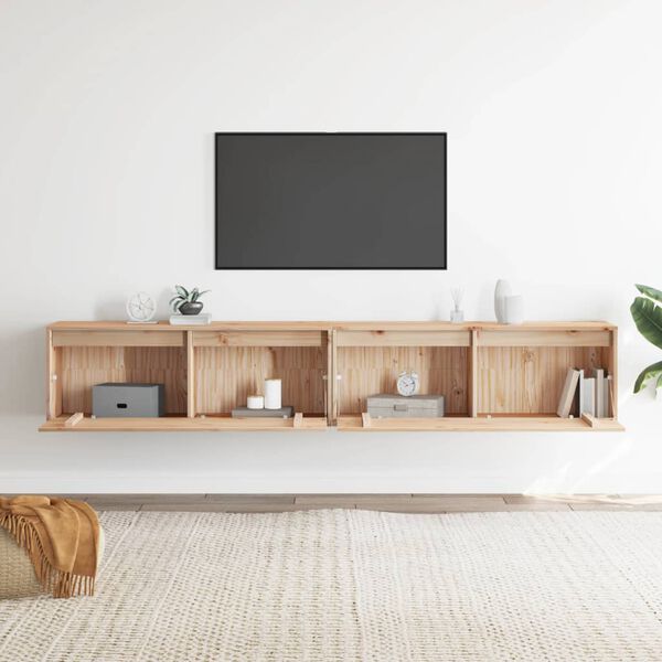 vidaXL Wall Cabinets 2 pcs 100x30x35 cm Solid Wood Pine