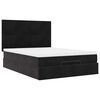vidaXL Ottoman Bed with Mattresses & LEDs Black Double Velvet