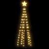 vidaXL Christmas Tree | Black, Warm White | PVC, Metal | Medium | Foldable