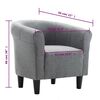 vidaXL Armchair Light Grey Fabric