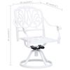 vidaXL 5 Piece Bistro Set Cast Aluminium White